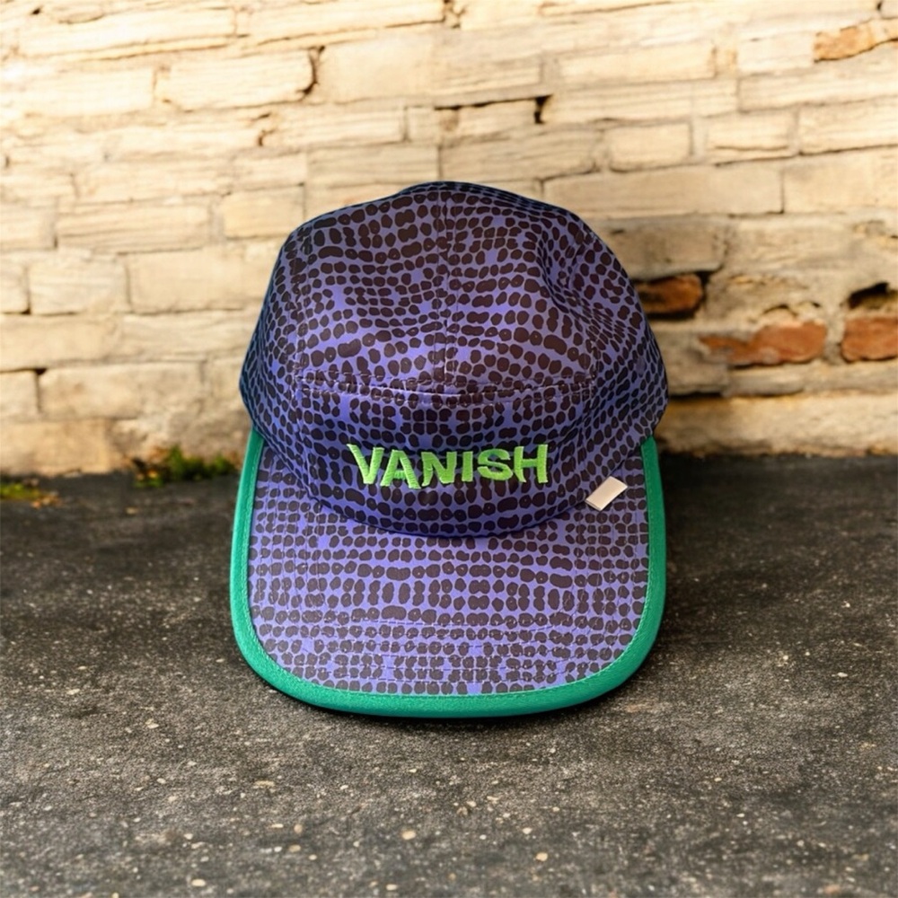 Utopia Purple and Green Checkered Hat with Embroidered Detail
